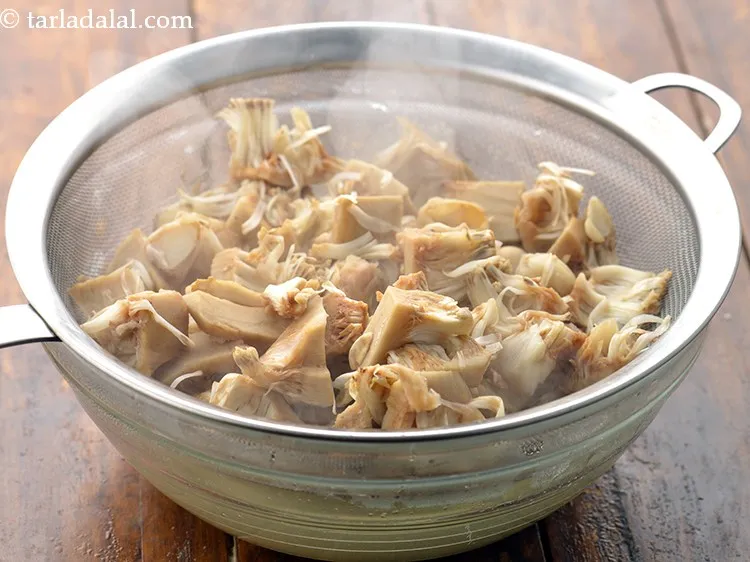 Step 6 – Drain the water using a strainer.