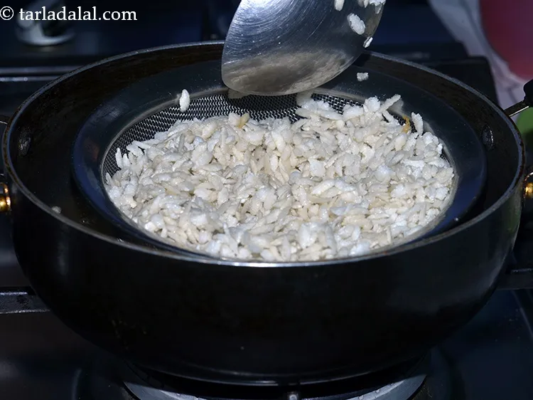 Step 36 – Prefer to use a strainer with thin holes.&nbsp;