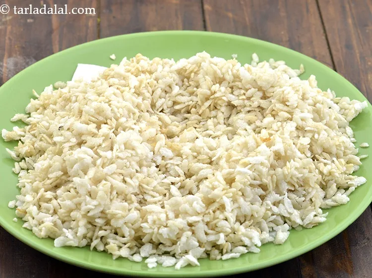 Step 37 – Deep fry the jada poha till they puff up. We do not need to brown …