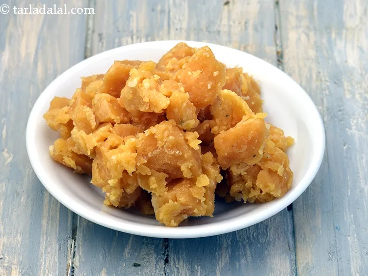 Step 22 – Add 2 tbsp&nbsp;<a href="https://www.tarladalal.com/glossary-jaggery-gur-gud-477i">jaggery (gur)</a> to it. This balances the tanginess of the tamarind.&nbsp;