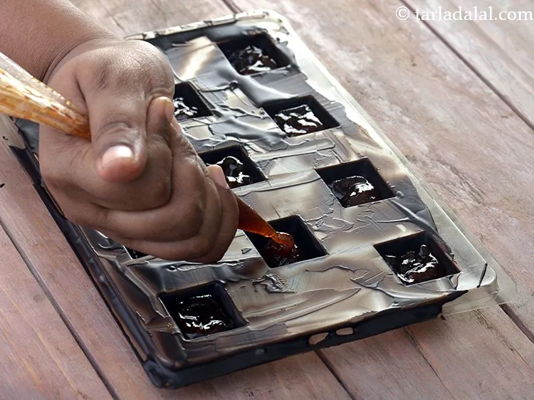 Step 30 – Fill each depression with the jam filling till it is &frac34;th full using a piping …