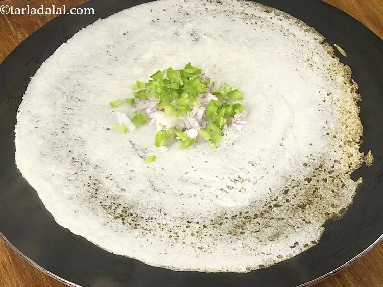 Step 14 – Add 1/2 tbsp capsicum. For a colorful stuffing, add bell peppers.