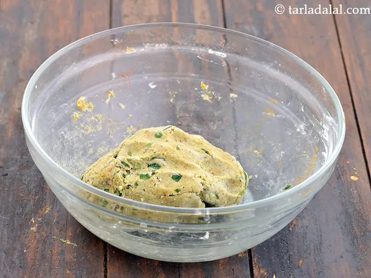 Step 14 – Smoothen the dough once again by kneading it.&nbsp;