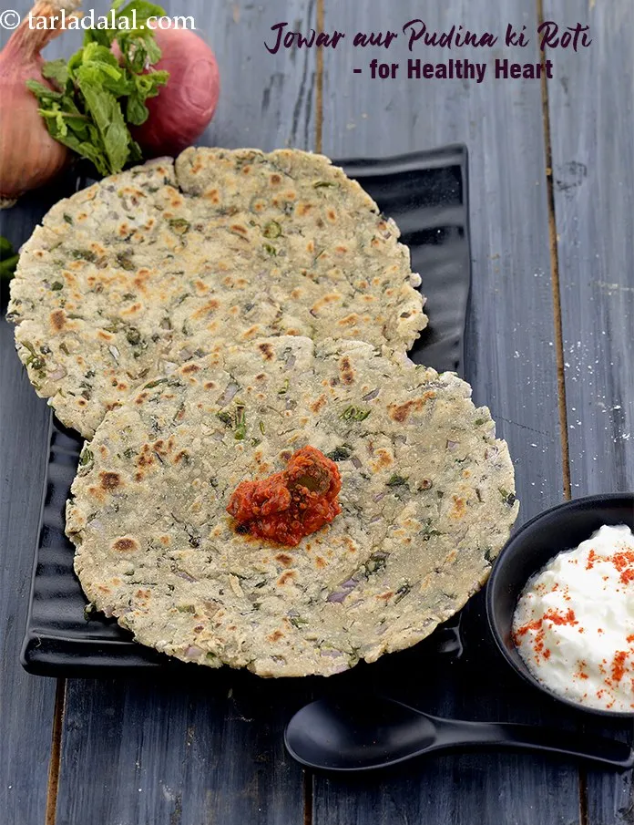 Step 21 – <strong>Jowar aur Pudina ki Roti - for Healthy Heart</strong>.