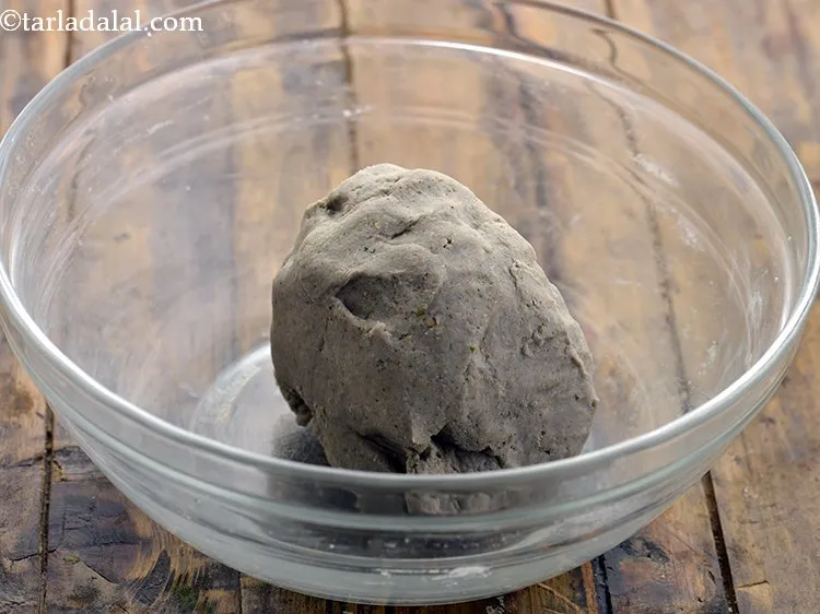 Step 8 – Combine all the ingredients and knead into a soft dough using 1/2 cup of water.&nbsp;