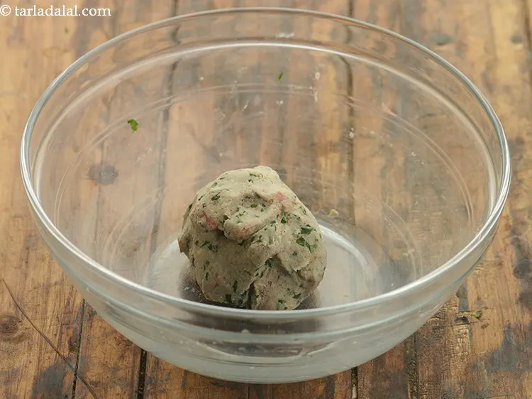 Step 16 – Mix well and knead into a soft dough.