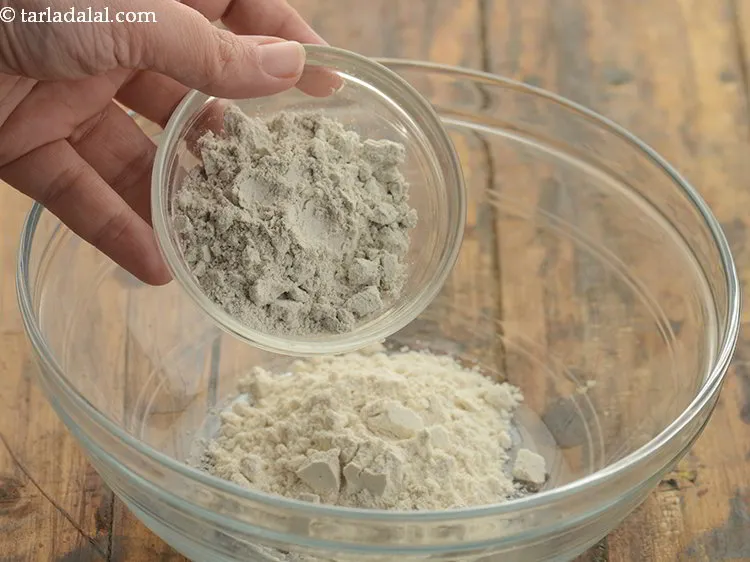 Step 8 – Add another healthy flour it &ndash; bajra flour. You can replace it with other nourishing …