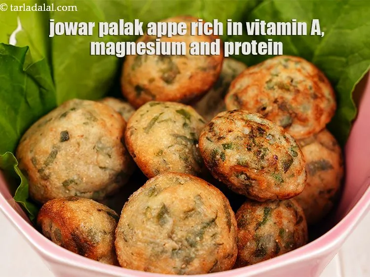 Step 21 – <strong>Jowar palak appe</strong> rich in&nbsp; <meta charset="UTF-8" /> <ol> <li><strong><a href="https://www.tarladalal.com/recipes-for-vitamin-a-rich-816" target="_blank">Vitamin A rich recipes,&nbsp;Beta …