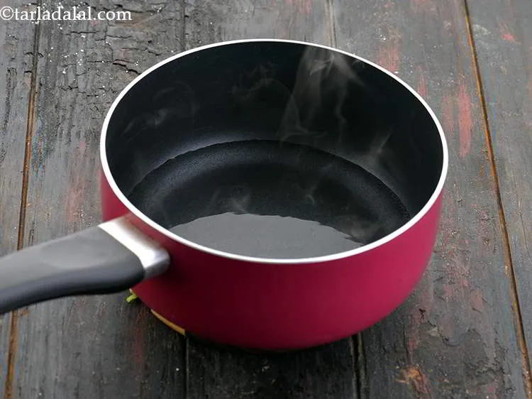 Step 9 – Boil approx. &frac12; cup of water in a saucepan.