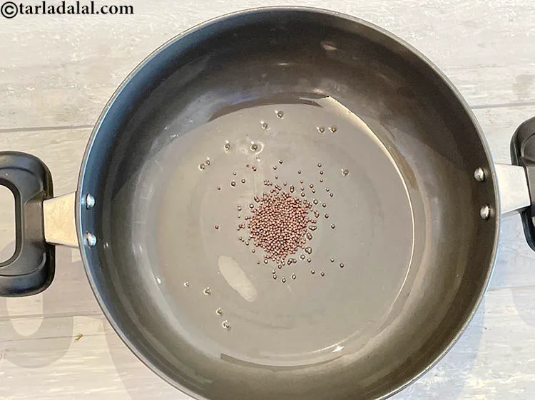 Step 2 – To make jowar upma, heat the oil in a deep non-stick pan, add the mustard …