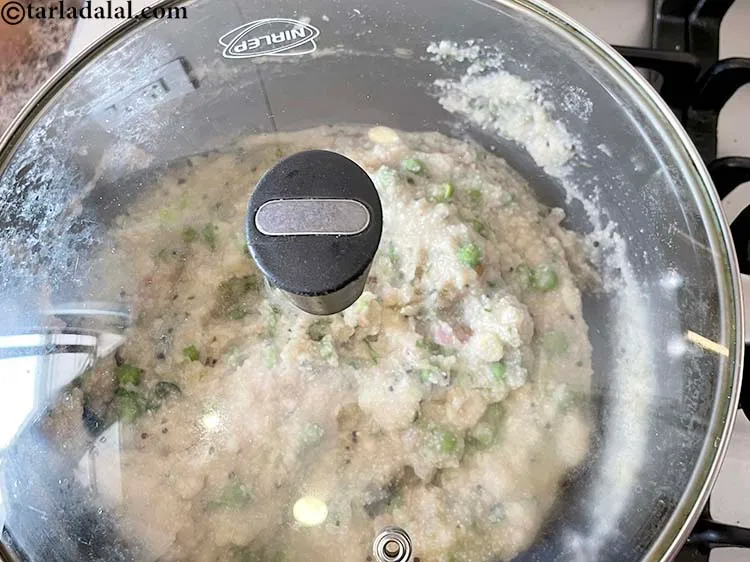 Step 20 – Cover and cook on a medium flame for 2 to 3 minutes.&nbsp;We have covered the …