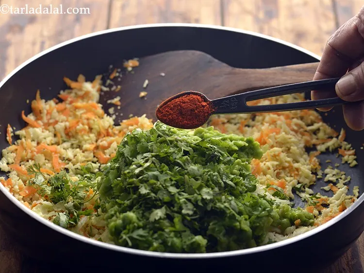 Step 21 – Add chilli powder. Only &frac12; tsp has been added for 4 wraps. However you can …