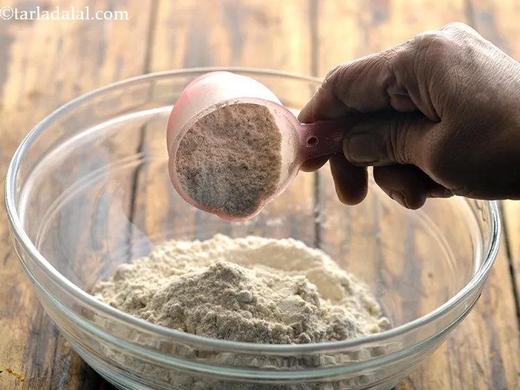 Step 3 – Add half the quantity of wheat flour to it. Wheat flour is best combined with …