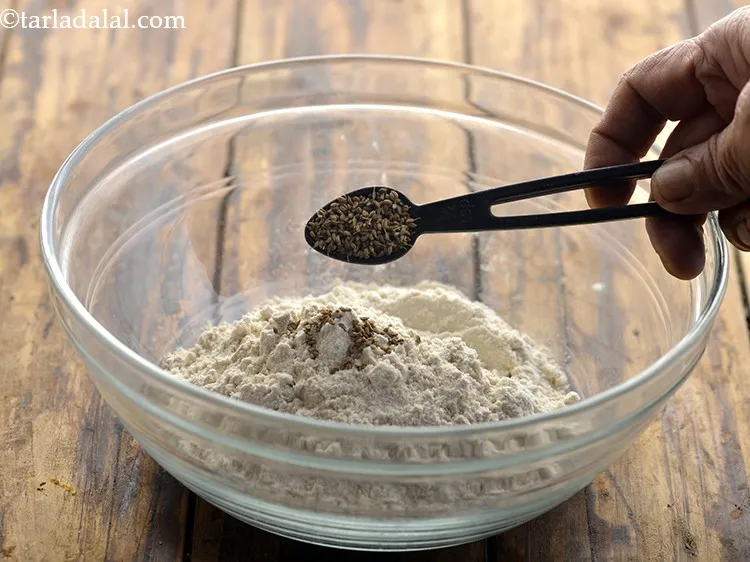 Step 4 – Add carom seeds to it. Also called as ajwain, these are known for their digestive …
