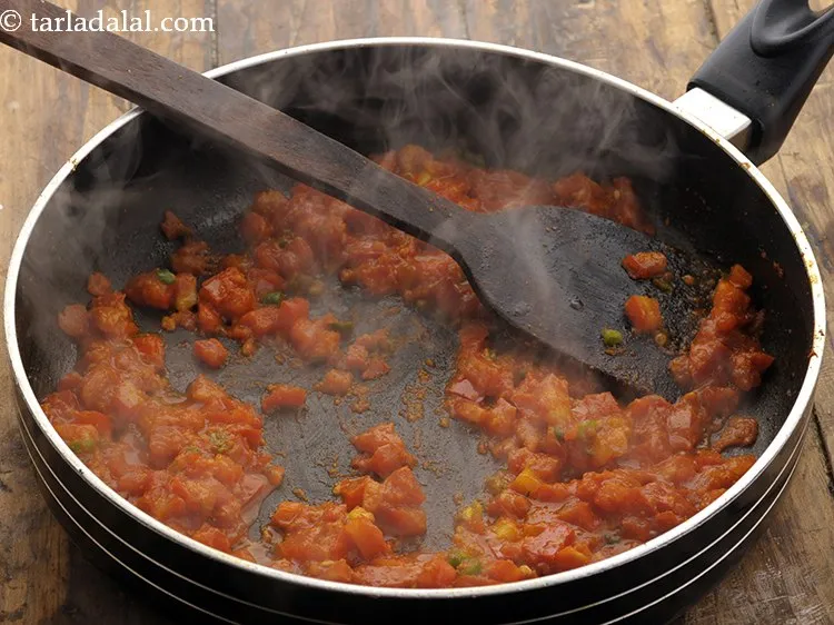 Step 22 – Mix well and cook on a medium flame for 2 minutes, while stirring occasionally.&nbsp;