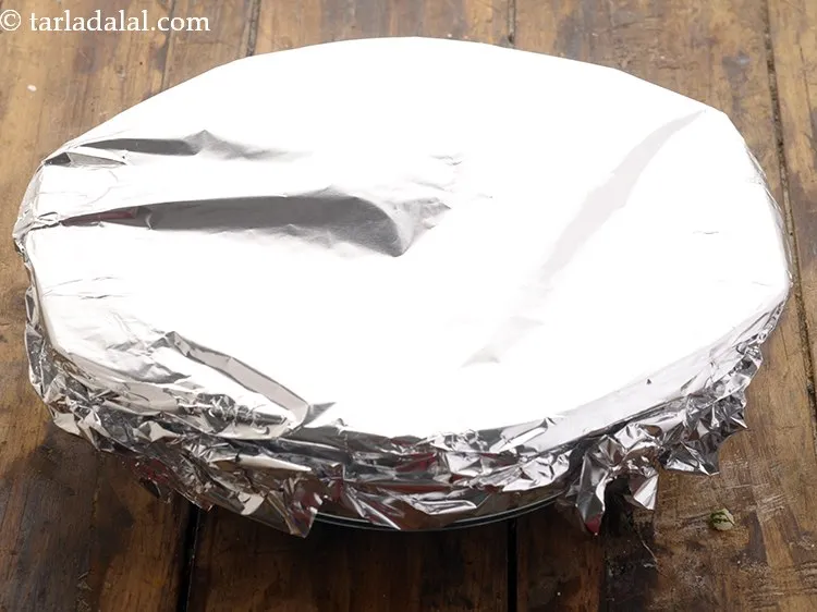 Step 35 – Cover with an aluminium foil.&nbsp;