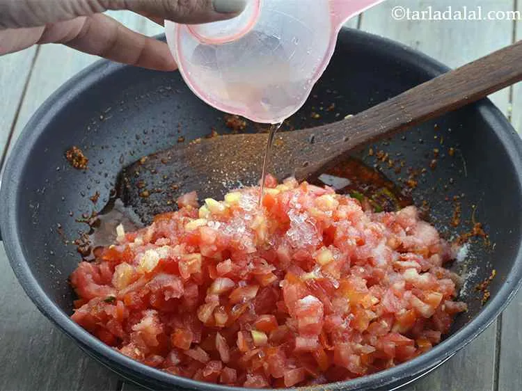 Step 13 – Add the salt and &frac14; cup of water.