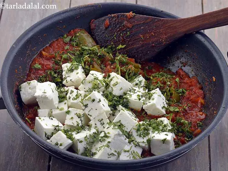 Step 17 – Add the coriander to the&nbsp;<b><span style="font-size: 12pt; font-family: &quot;Times New Roman&quot;, serif;">kadai paneer subzi | …