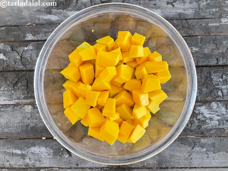 Step 4 – Chop into cubes.