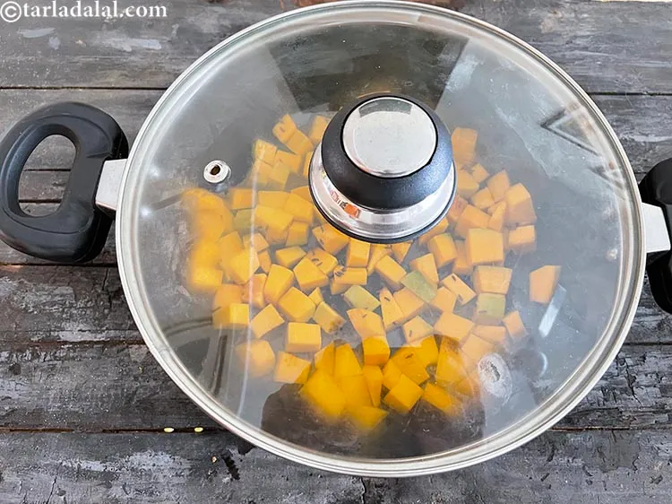 Step 12 – Cover and cook on a medium flame for 6 minutes, while stirring occasionally.