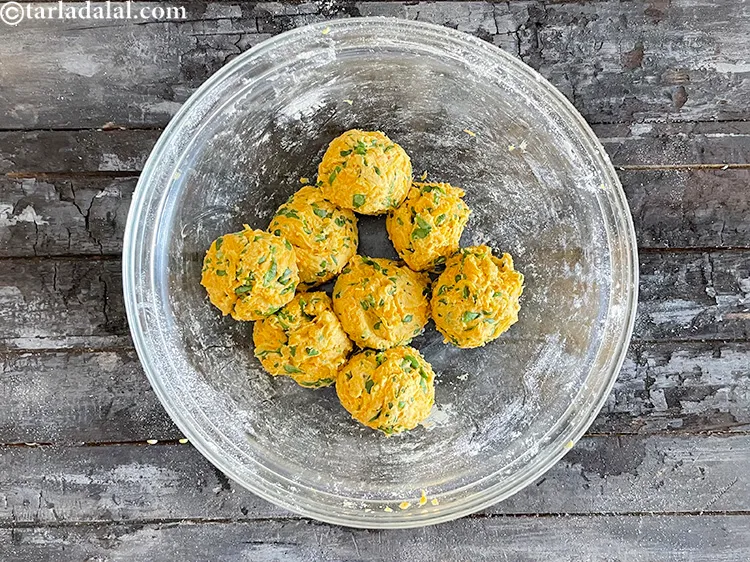 Step 19 – Divide dough into 8 equal&nbsp;parts.