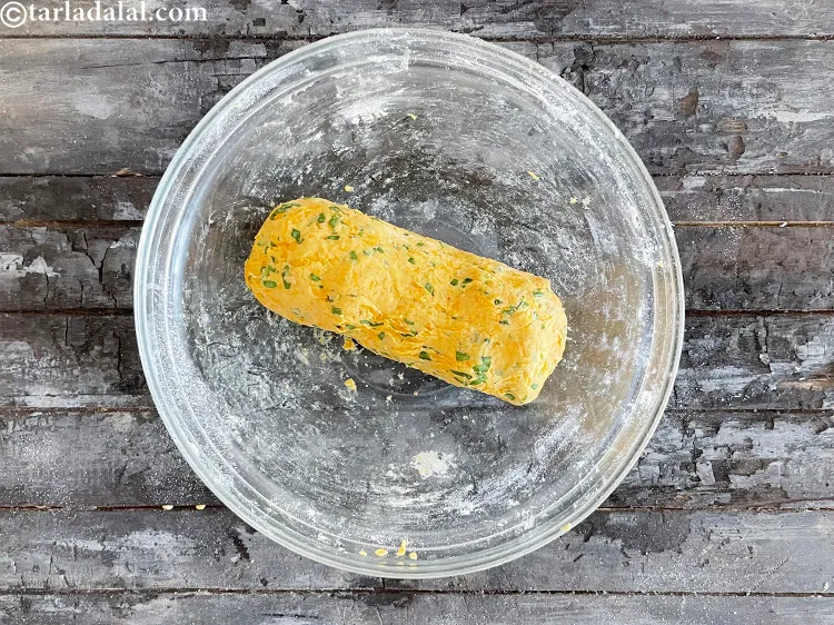 Step 18 – Make dough into rope shape.&nbsp;