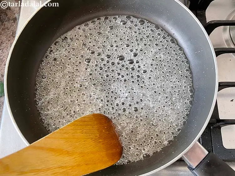 Step 9 – Cook on a medium flame&nbsp;for 3 minutes, while stirring occasionally to bring the sugar to …