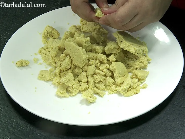 Step 24 – Transfer the mixture into a greased plate and spread it well. Keep aside to cool …