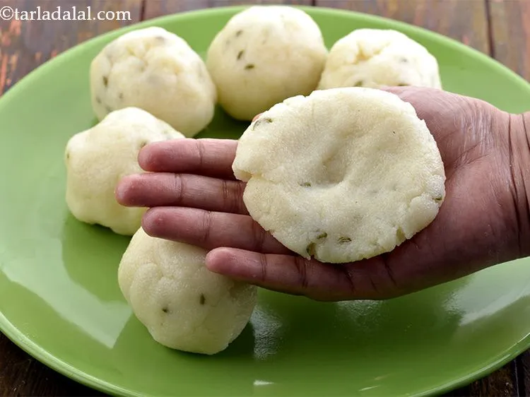 Step 17 – Flatten it between your palms to make a disc.