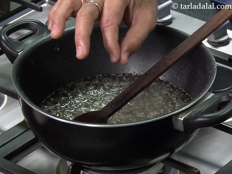 Step 6 – Cook for another 5 minutes. So in all the sugar is cooked for 11 minutes …