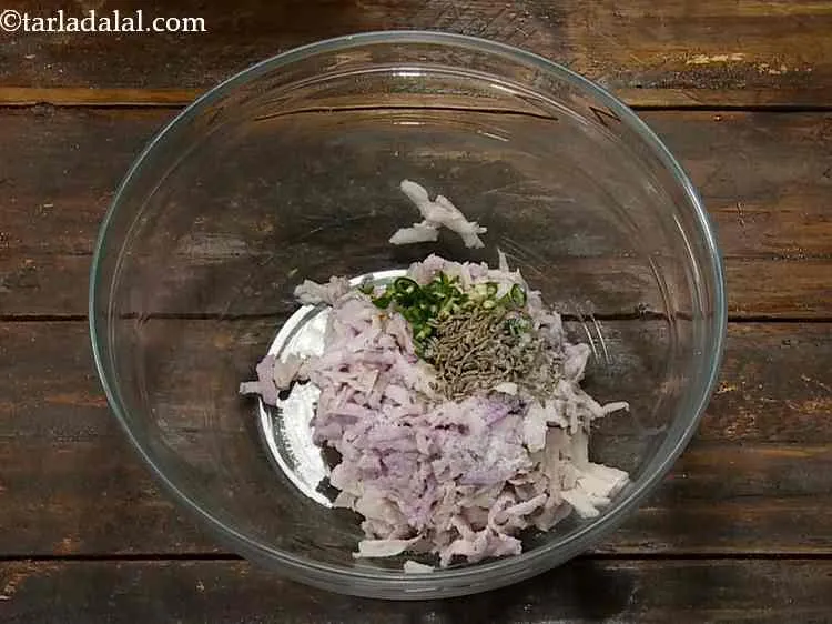 Step 3 – Now finally add the cumin seeds and salt.