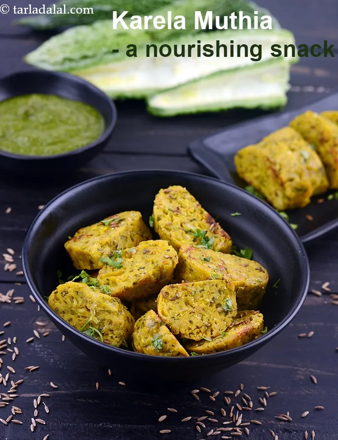 Step 32 – <strong>Karela Muthia - a nourishing snack.</strong>
