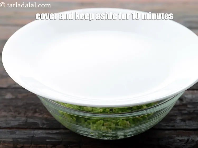 Step 10 – Cover with a kid and keep it aside for 10 minutes.&nbsp;