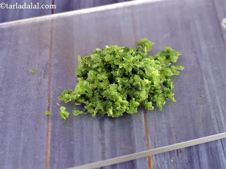 Step 3 – For <strong>Karela Tikkis</strong>, you first need to grate the karela (Bitter gourd). While grating the …