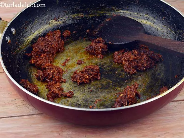 Step 33 – Mix well and cook on a medium flame for 2 minutes, while stirring continuously.