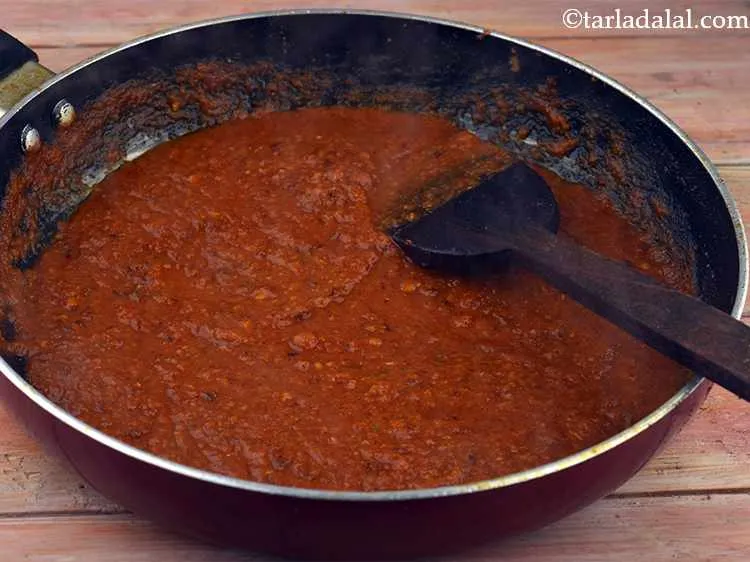 Step 36 – Add the salt to taste, mix well and cook on a medium flame for 2 …