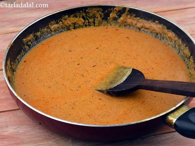 Step 39 – Add the dried fenugreek leaves. Always crush the fenugreek leaves between your palms before you …