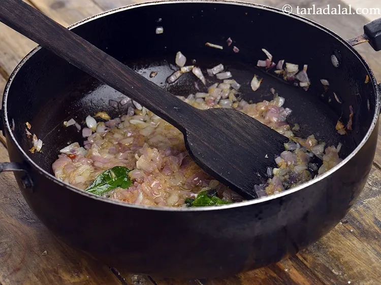 Step 29 – Saut&eacute; on medium flame for 4 minutes.