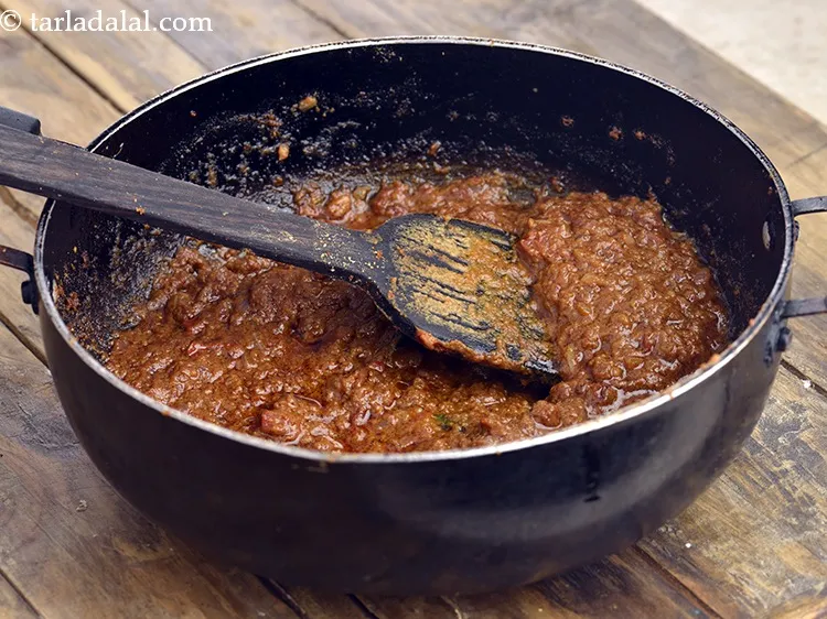 Step 35 – Mix well and cook on medium flame for 5 minutes, while stirring occasionally.