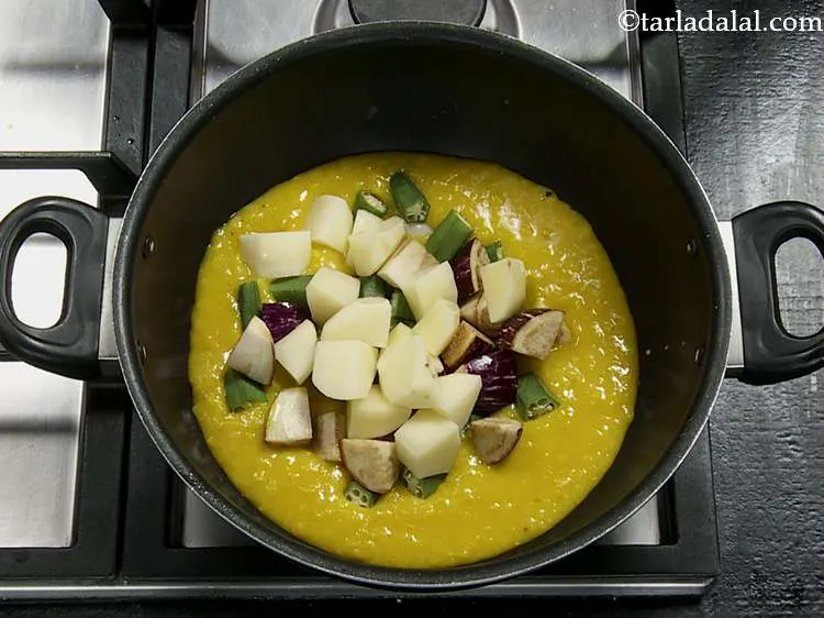 Step 20 – Add the potato cubes.