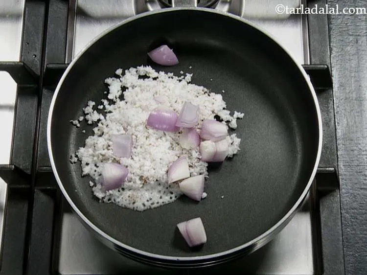 Step 2 – Then add the roughly chopped onions to the pan. For a better taste, use shallots …