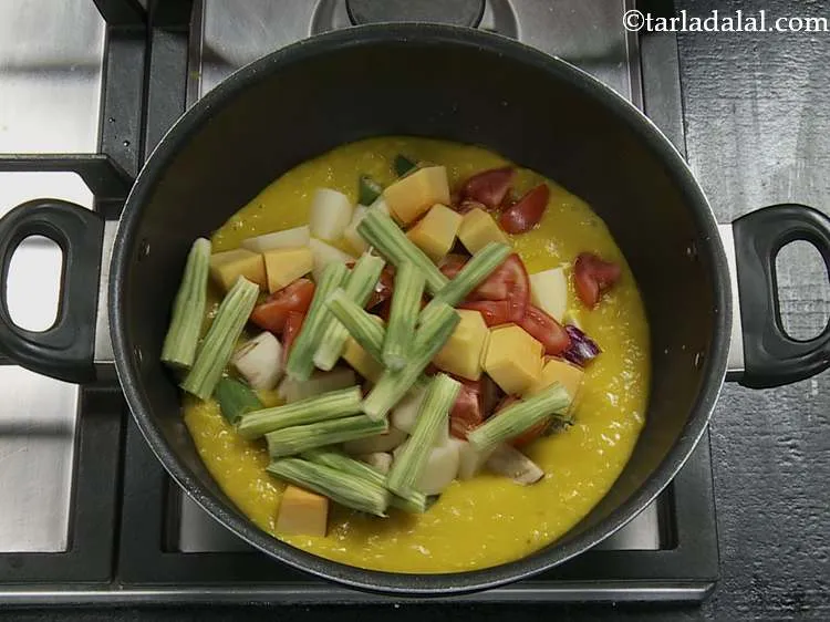 Step 22 – Finally add the pumpkin cubes and drumsticks.