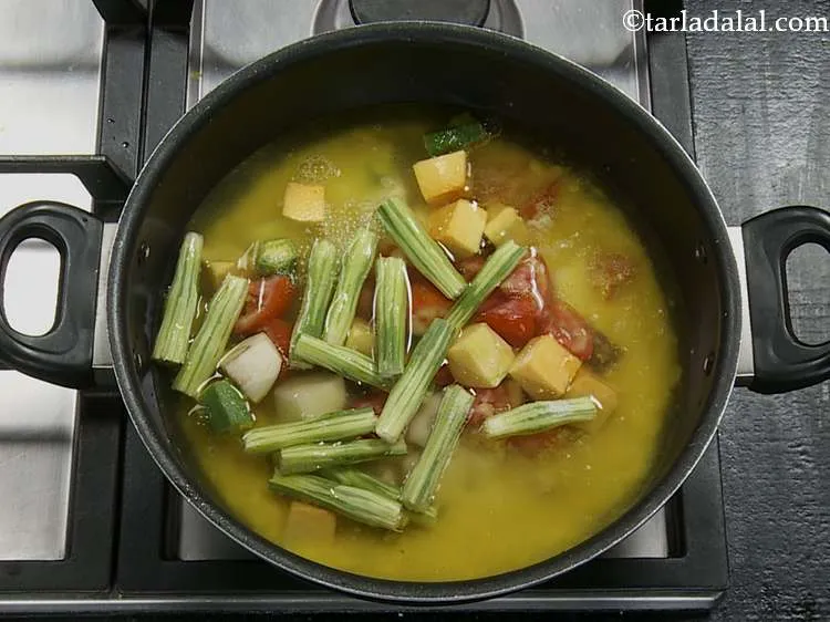 Step 23 – In the end add salt and 3 cups of water. Since there are a lot …