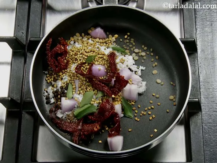 Step 5 – Now add whole dried Kashmiri red chillies.