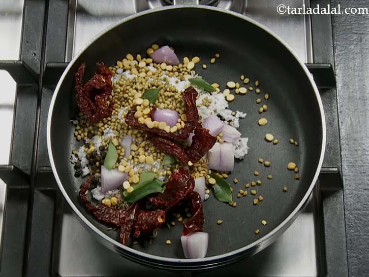 Step 6 – Finally add the chana dal.