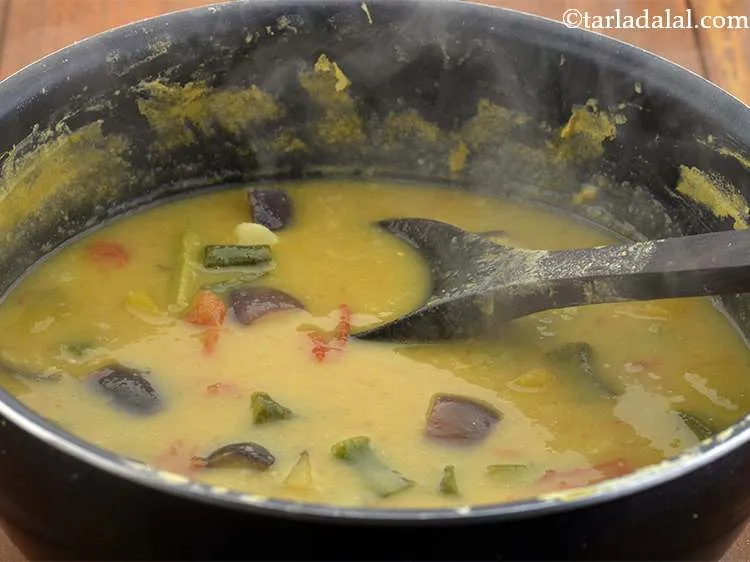 Step 24 – Mix well and cook on a medium flame for 20 to 22 minutes, while stirring …