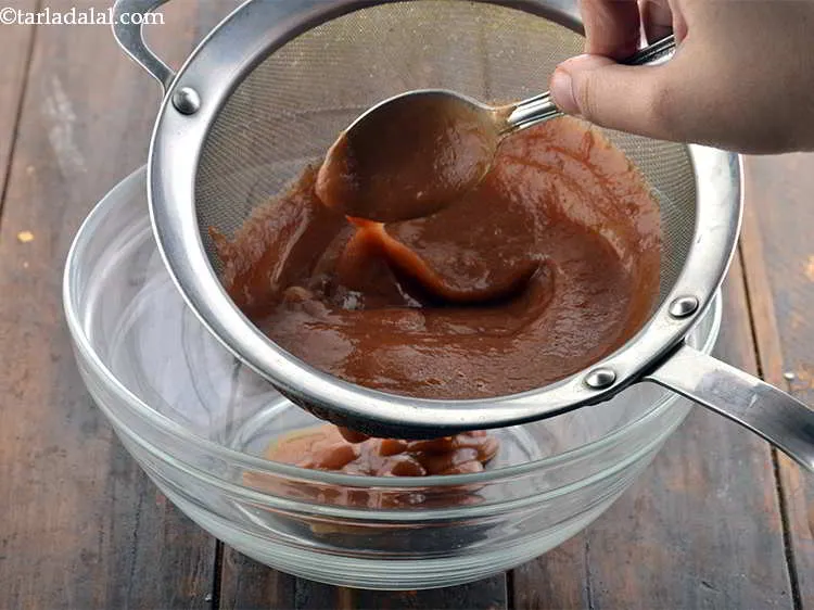 Step 5 – Strain the mixture using a sieve. Use a spoon and keep pressing it extract more …