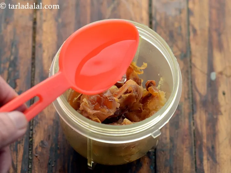 Step 7 – Add 1/4 cup water and blend until smooth.&nbsp;