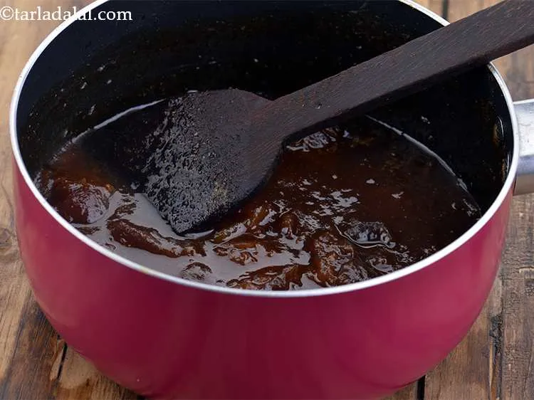 Step 24 – Combine the dates, tamarind and all the remaining ingredients and 1&frac12; cups of water in …