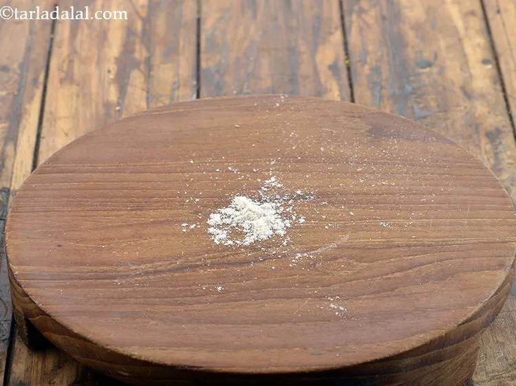 Step 24 – Sprinkle a little flour on the rolling surface.